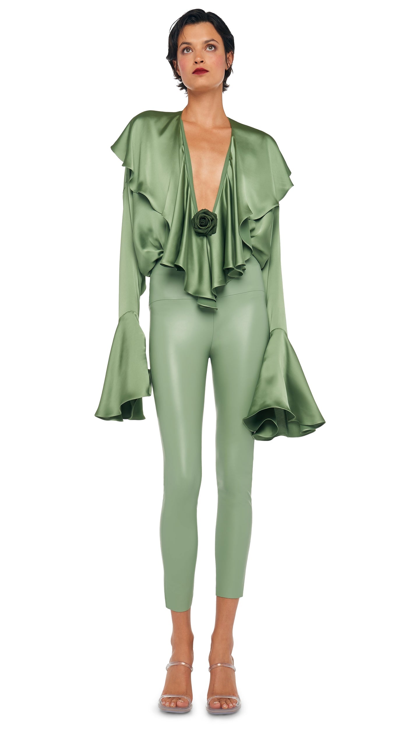LONG LEGGING Vintage Green | Norma Kamali Women