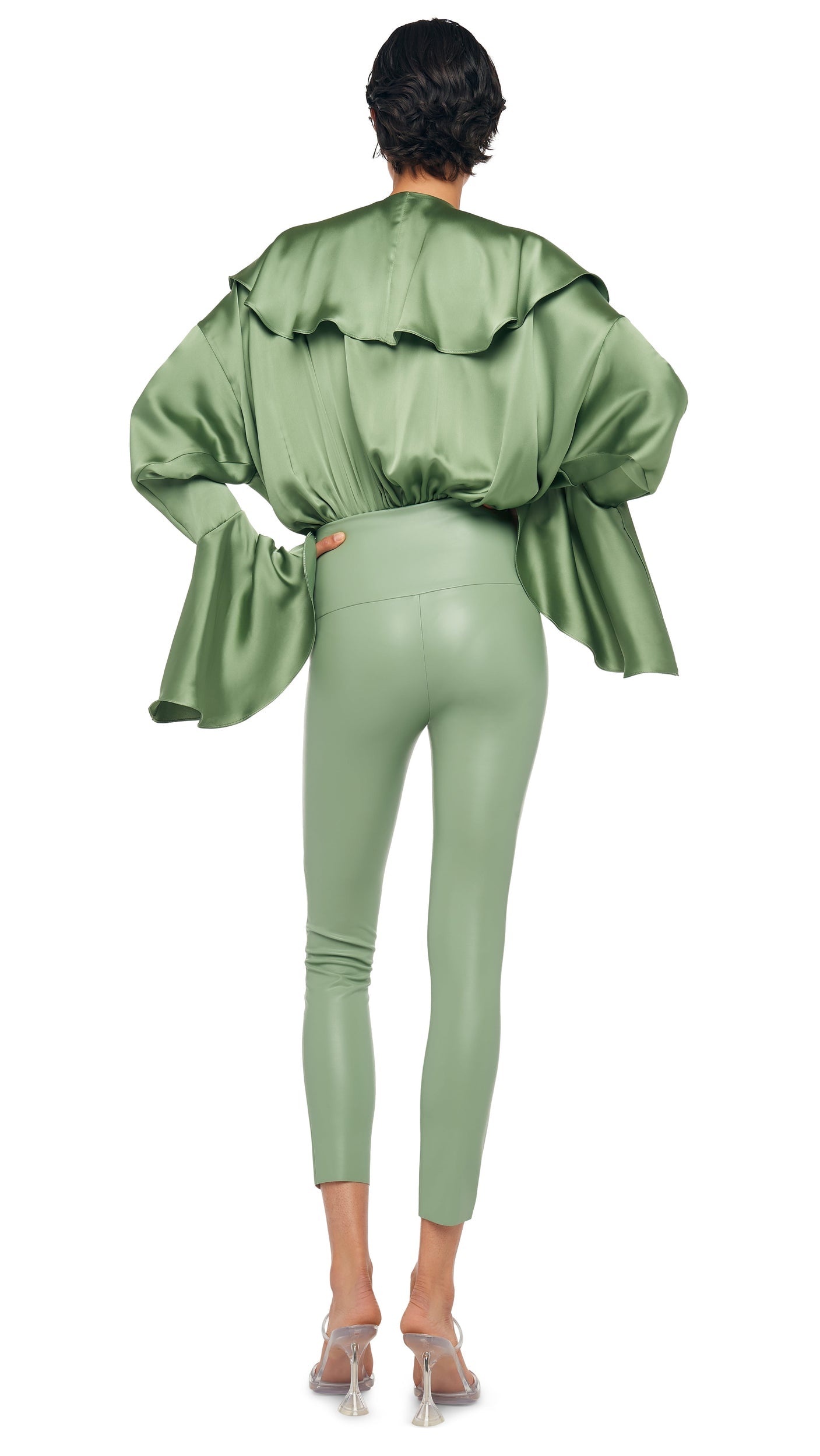 LONG LEGGING Vintage Green | Norma Kamali Women