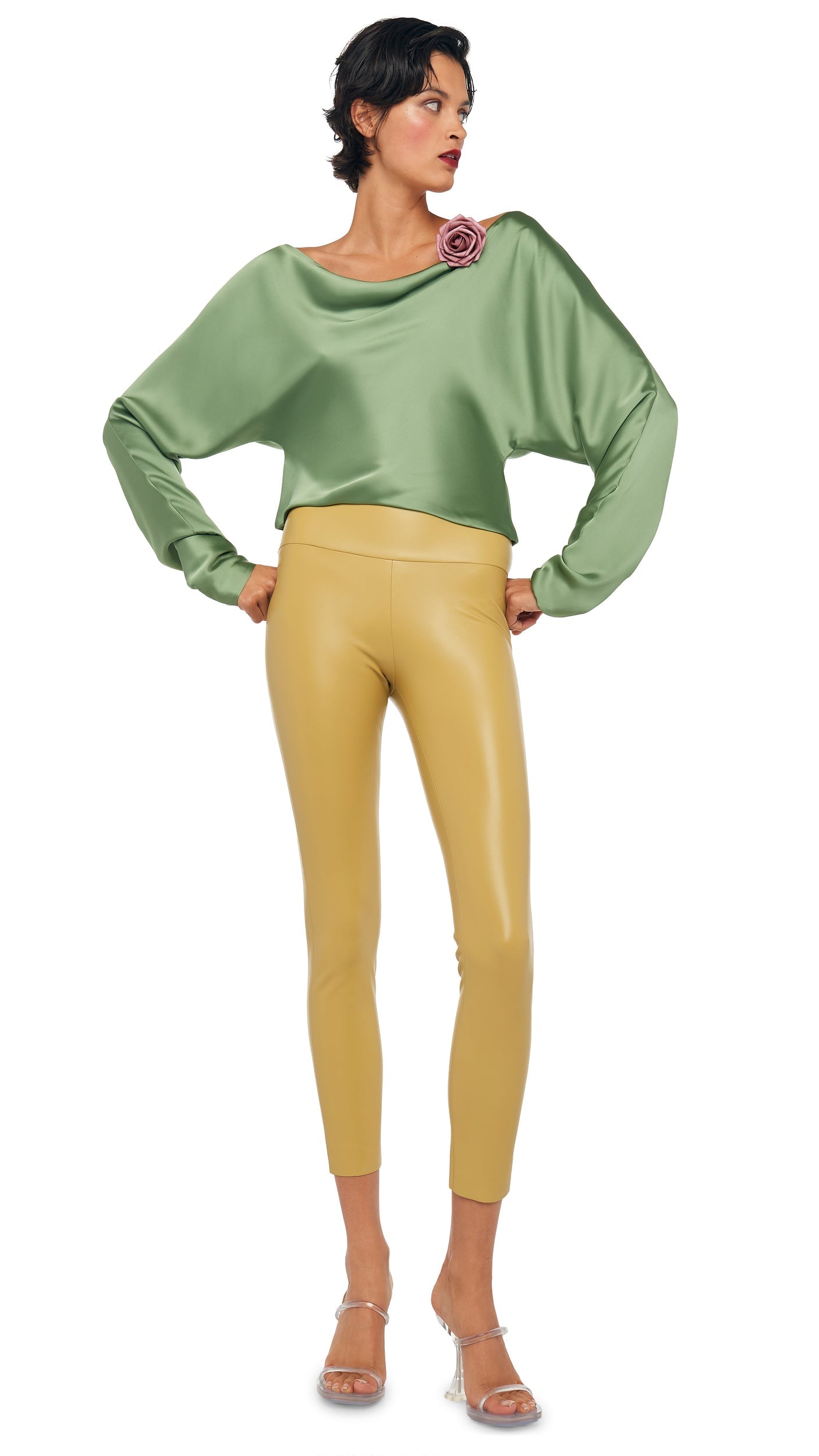 LONG LEGGING Asparagus | Norma Kamali Women