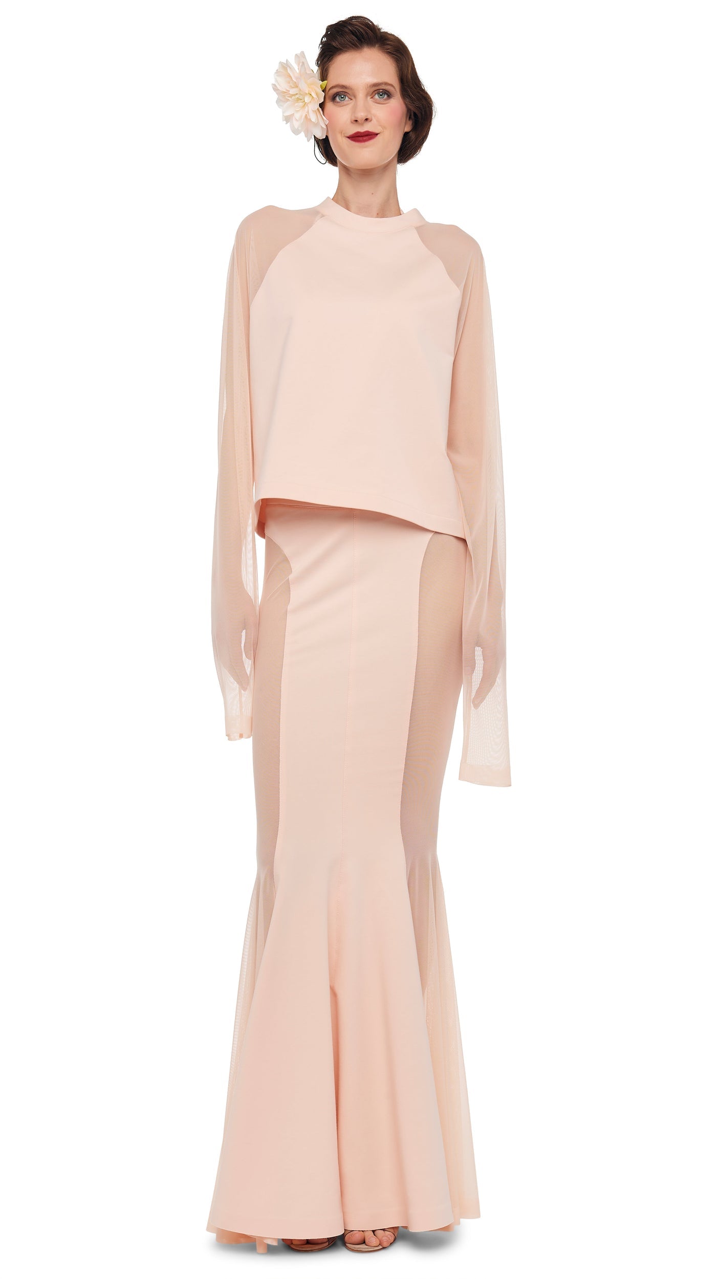 RAGLAN SLEEVE TOP W/ MESH Baby | Norma Kamali Women