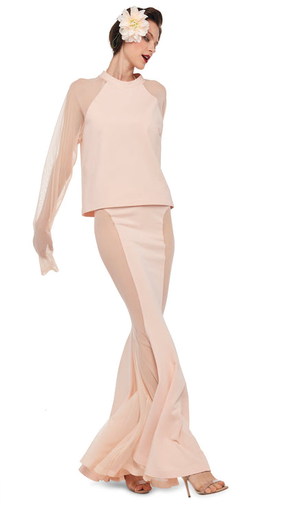 RAGLAN SLEEVE TOP W/ MESH Baby | Norma Kamali Women