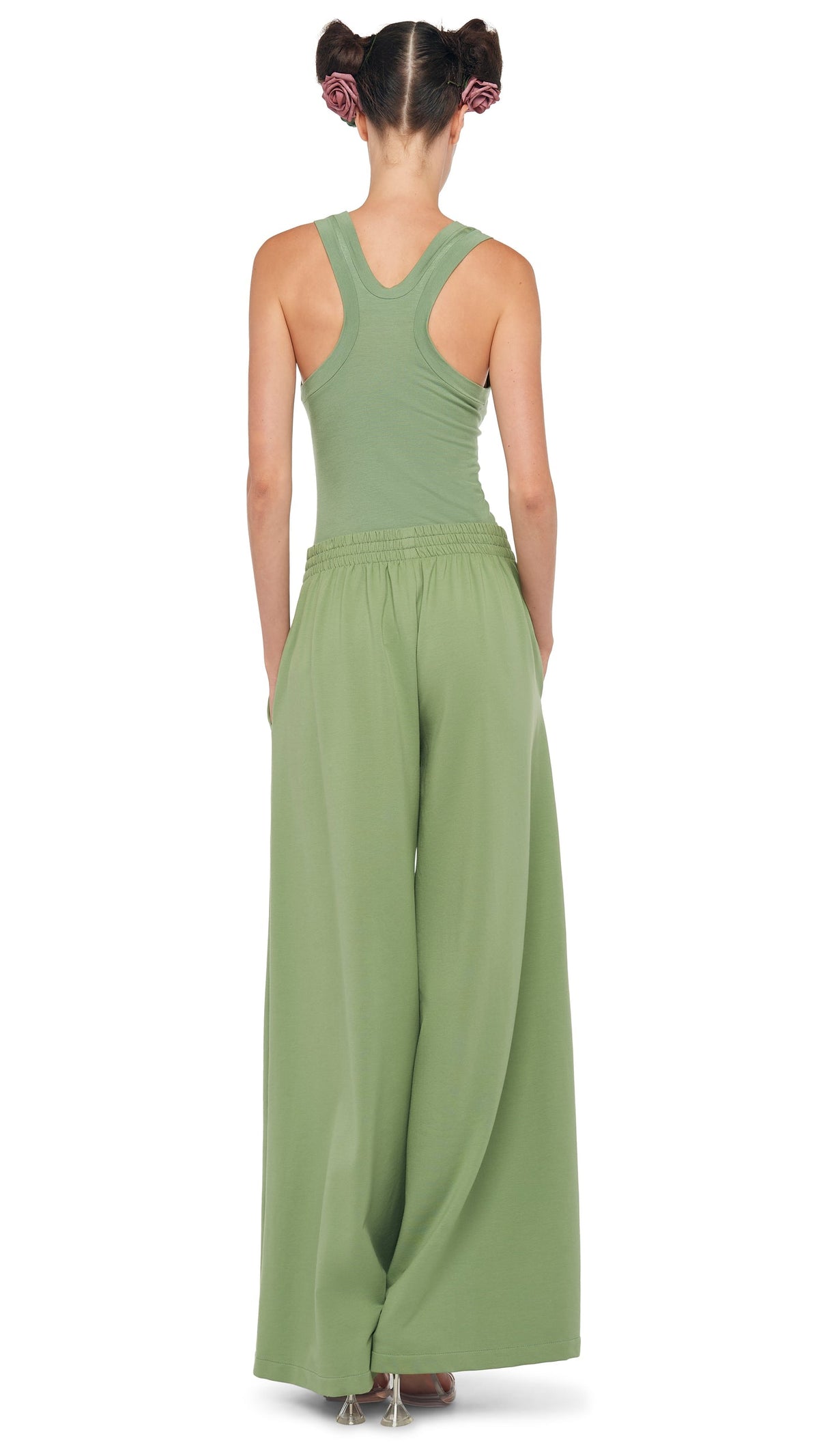 RACER TEE Vintage Green | Norma Kamali Women
