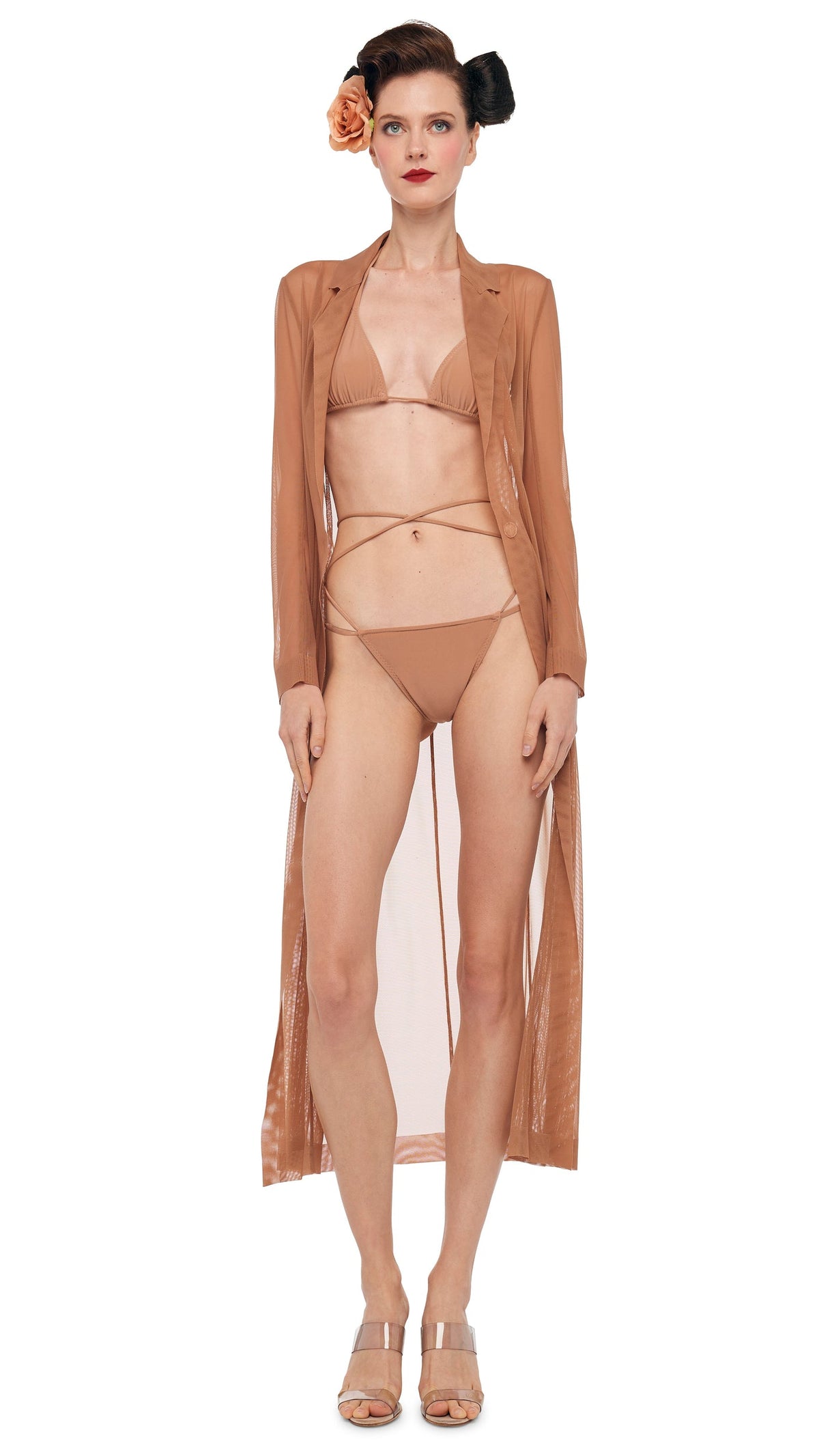CLASSIC SINGLE BREASTED COAT Cappuccino | Norma Kamali Women