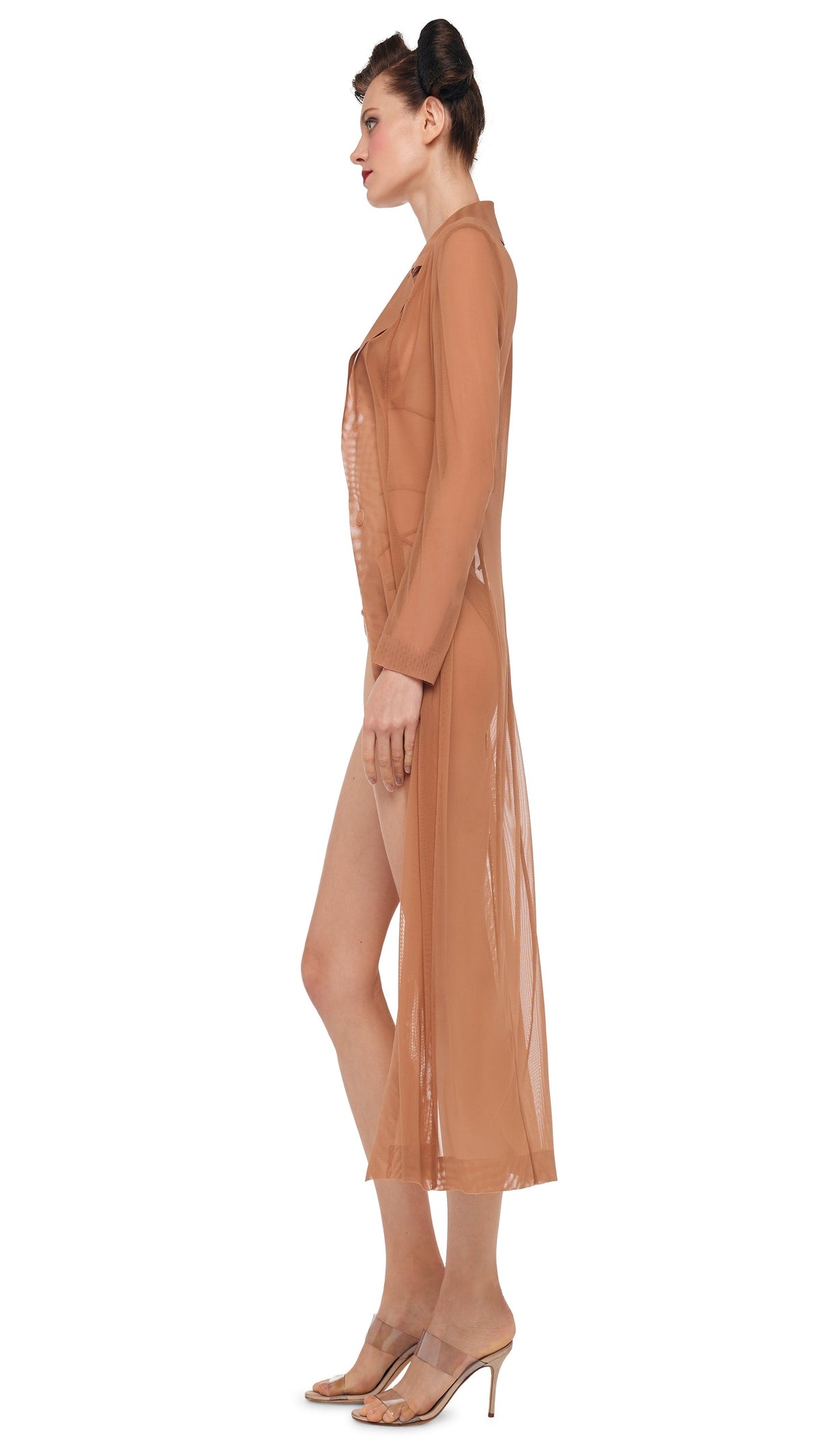 CLASSIC SINGLE BREASTED COAT Cappuccino | Norma Kamali Women