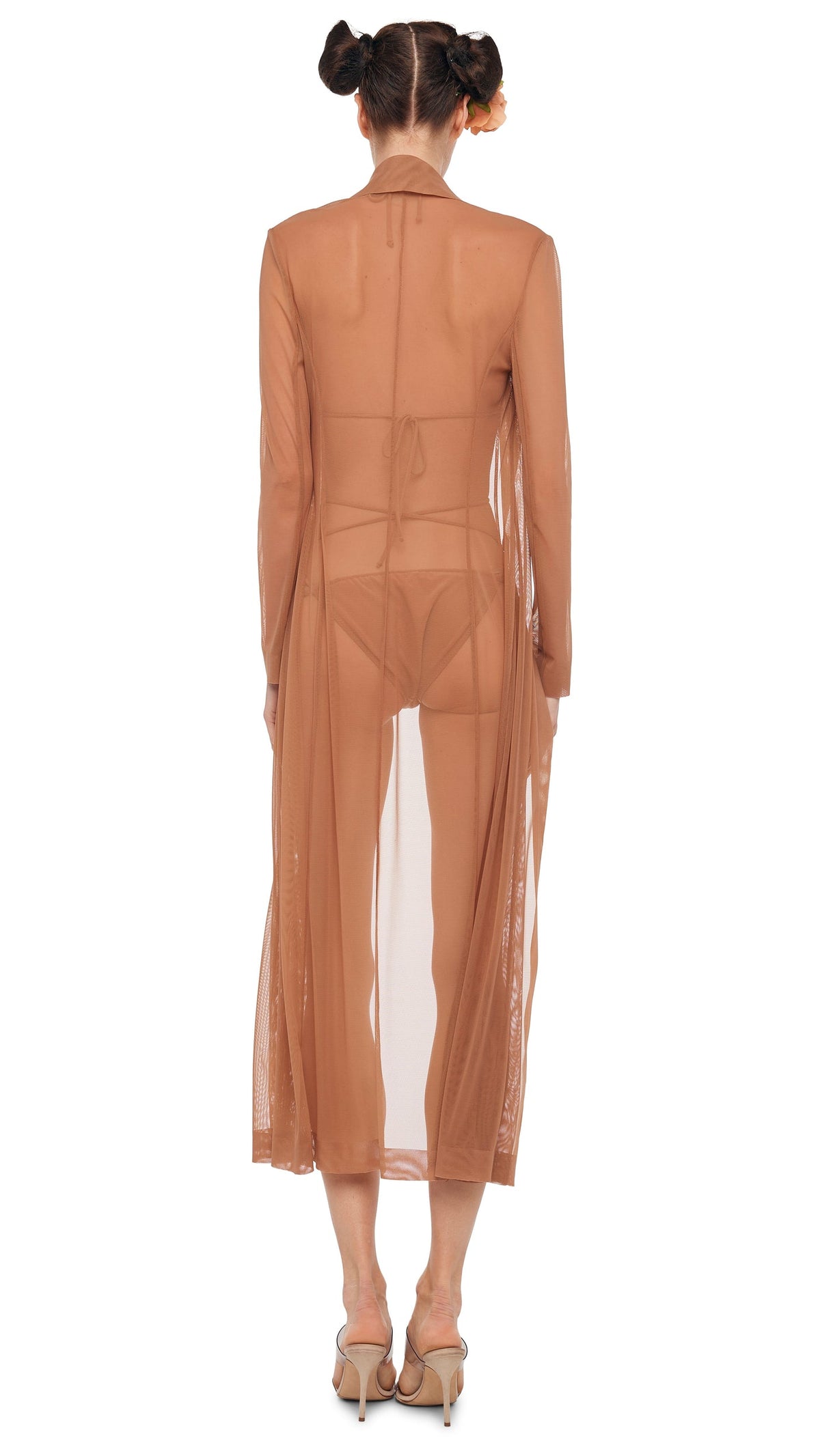 CLASSIC SINGLE BREASTED COAT Cappuccino | Norma Kamali Women