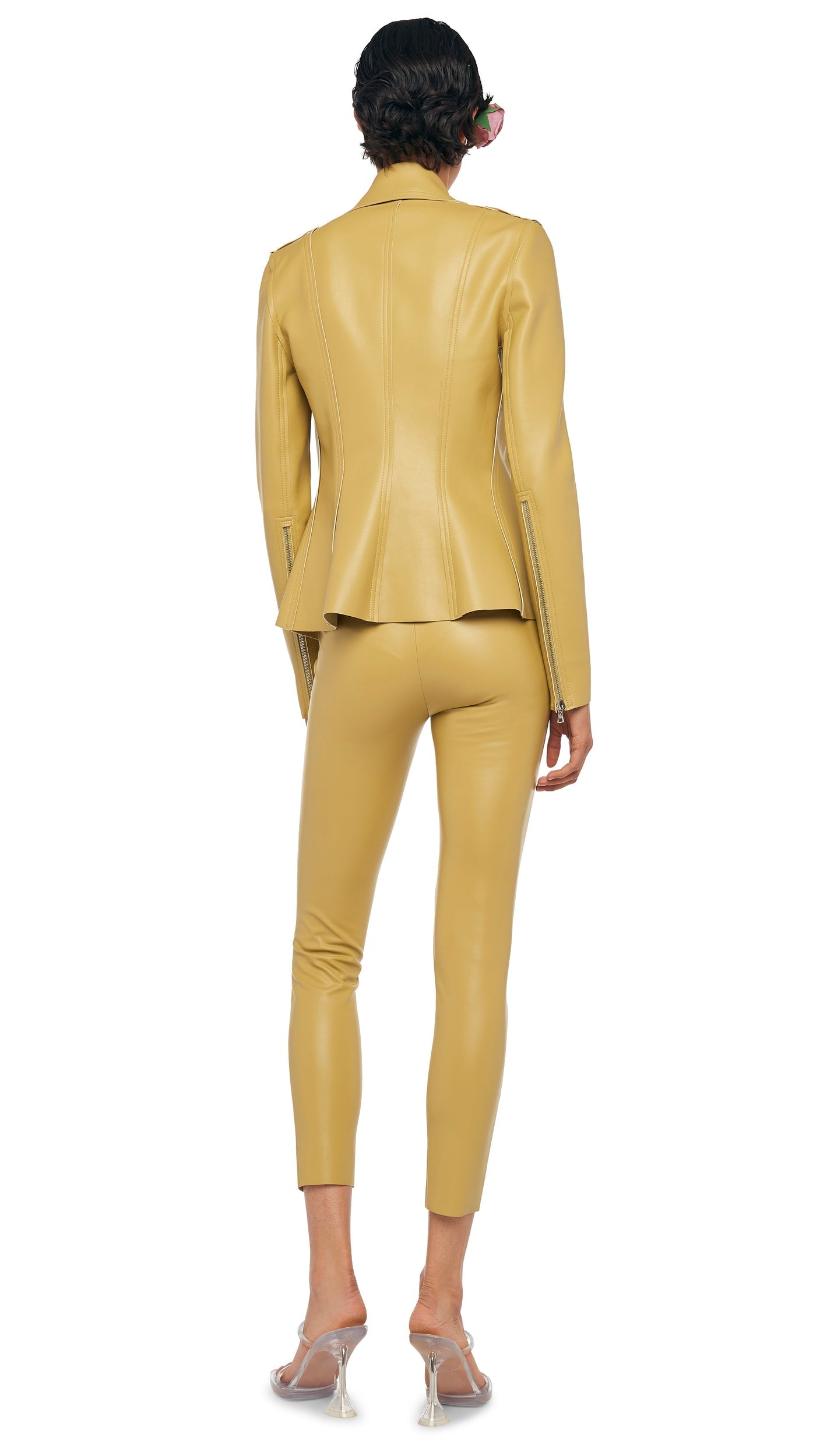 GANG JACKET TO WAIST Asparagus | Norma Kamali Women