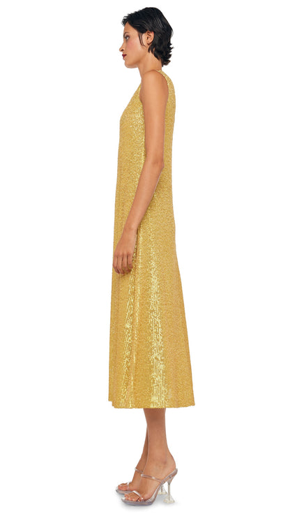 SLEEVELESS SWING DRESS Asparagus | Norma Kamali Women