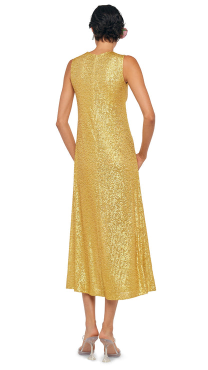 SLEEVELESS SWING DRESS Asparagus | Norma Kamali Women