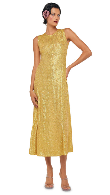 SLEEVELESS SWING DRESS Asparagus | Norma Kamali Women