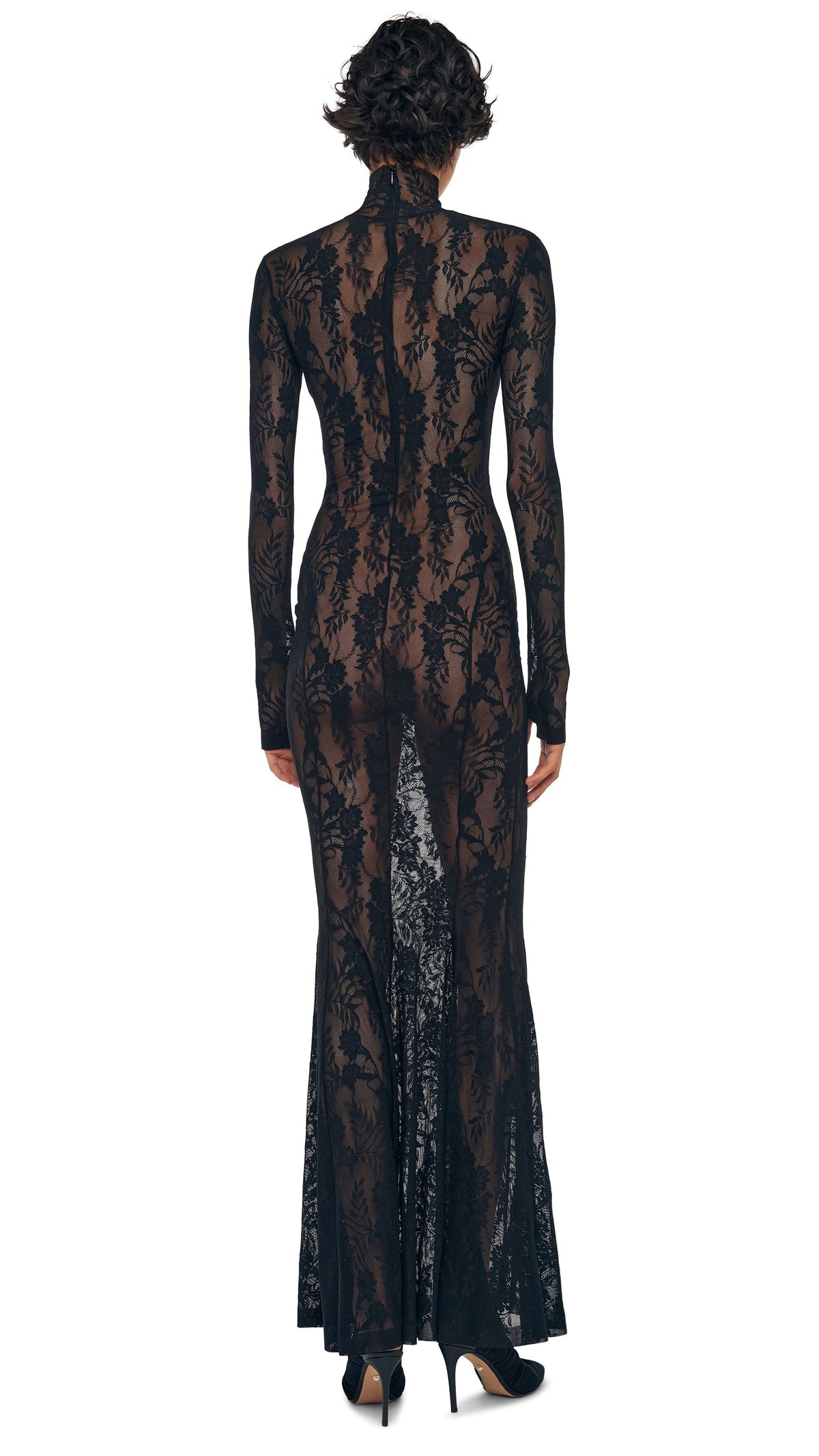 TURTLE FISHTAIL GOWN Black | Norma Kamali Women