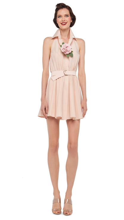 NK HALTER FLARED MINI DRESS Baby | Norma Kamali Women