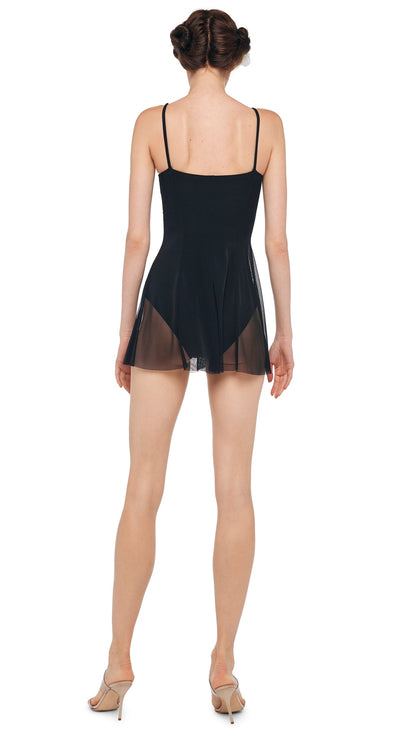 UNDERWIRE PICKLEBALL DRESS Black | Norma Kamali Women