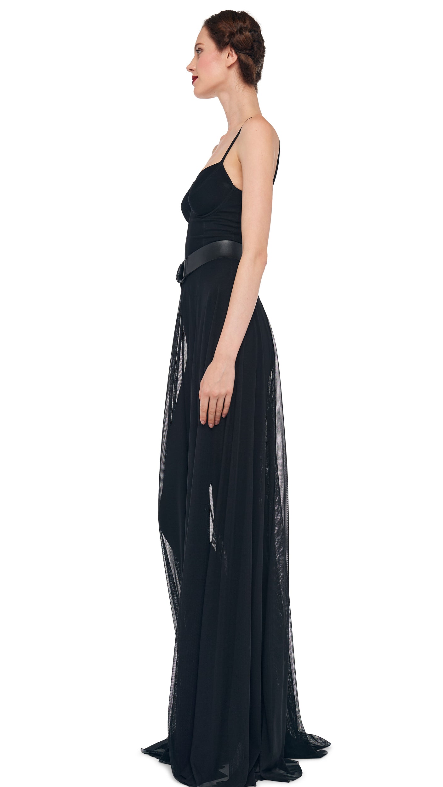 UNDERWIRE GOWN W/ CATSUIT Black | Norma Kamali Women