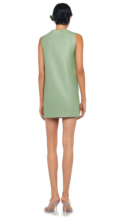 SLEEVELESS MINI DRESS Vintage Green | Norma Kamali Women