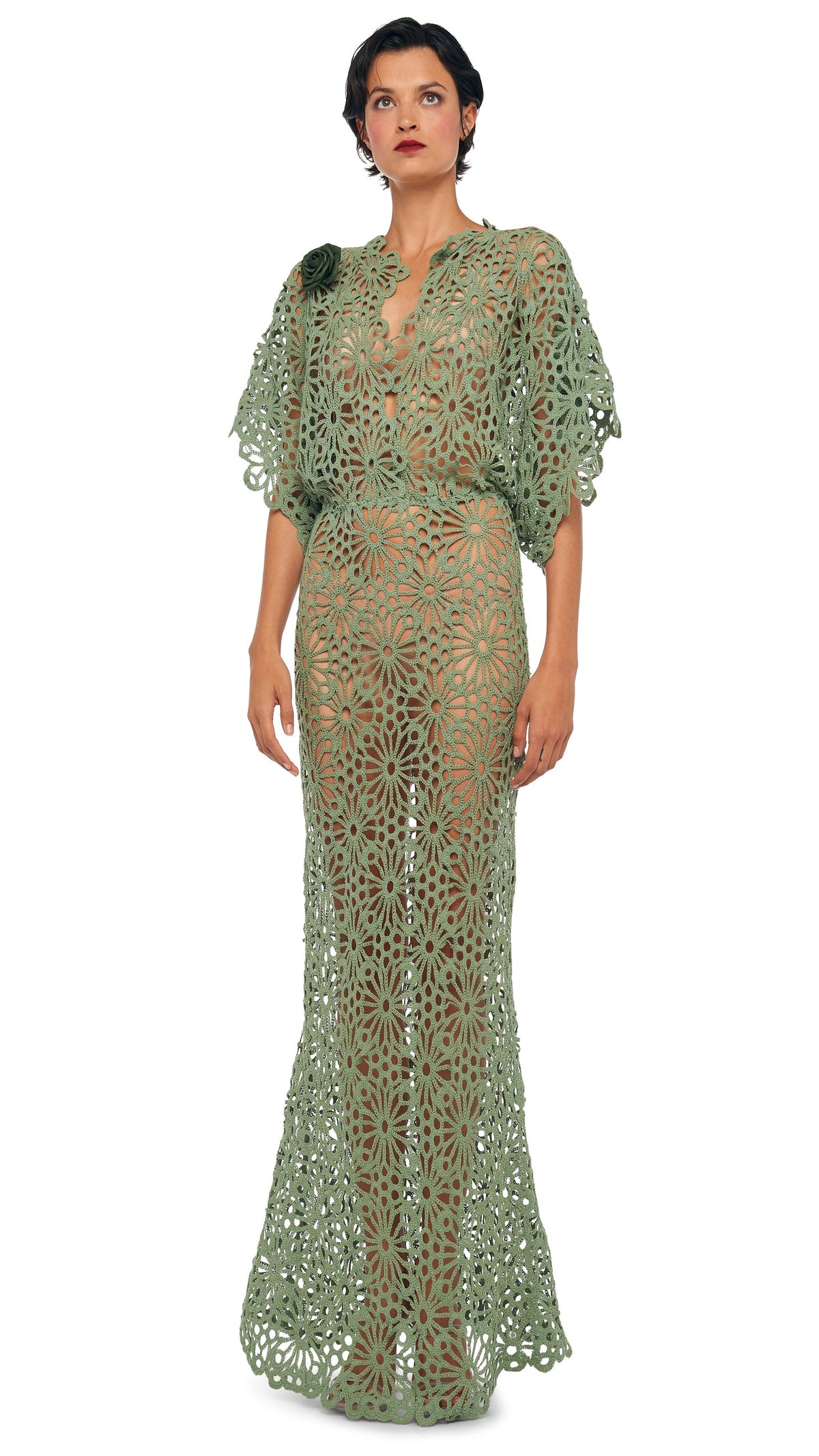 OBIE GOWN Vintage Green | Norma Kamali Women
