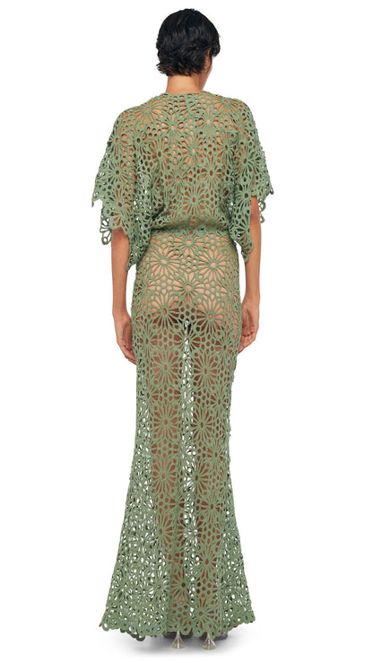 OBIE GOWN Vintage Green | Norma Kamali Women