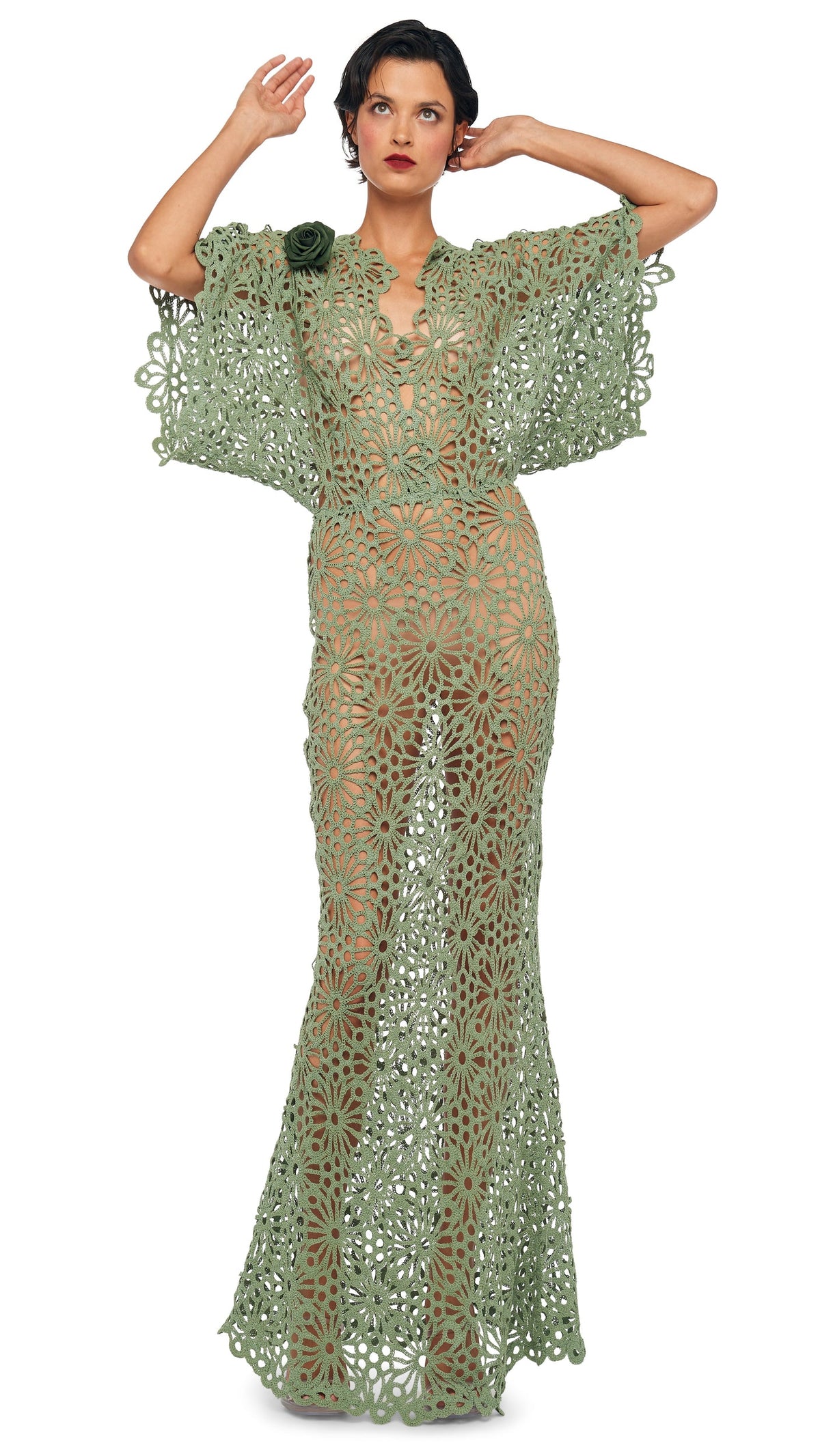 OBIE GOWN Vintage Green | Norma Kamali Women