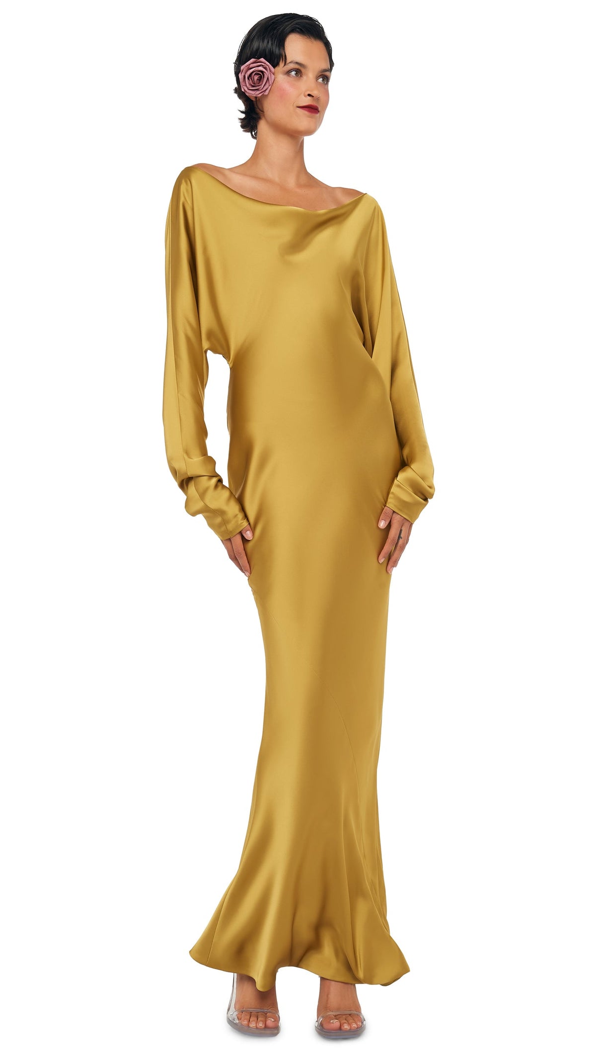 DOLMAN MARIA GOWN Asparagus | Norma Kamali Women
