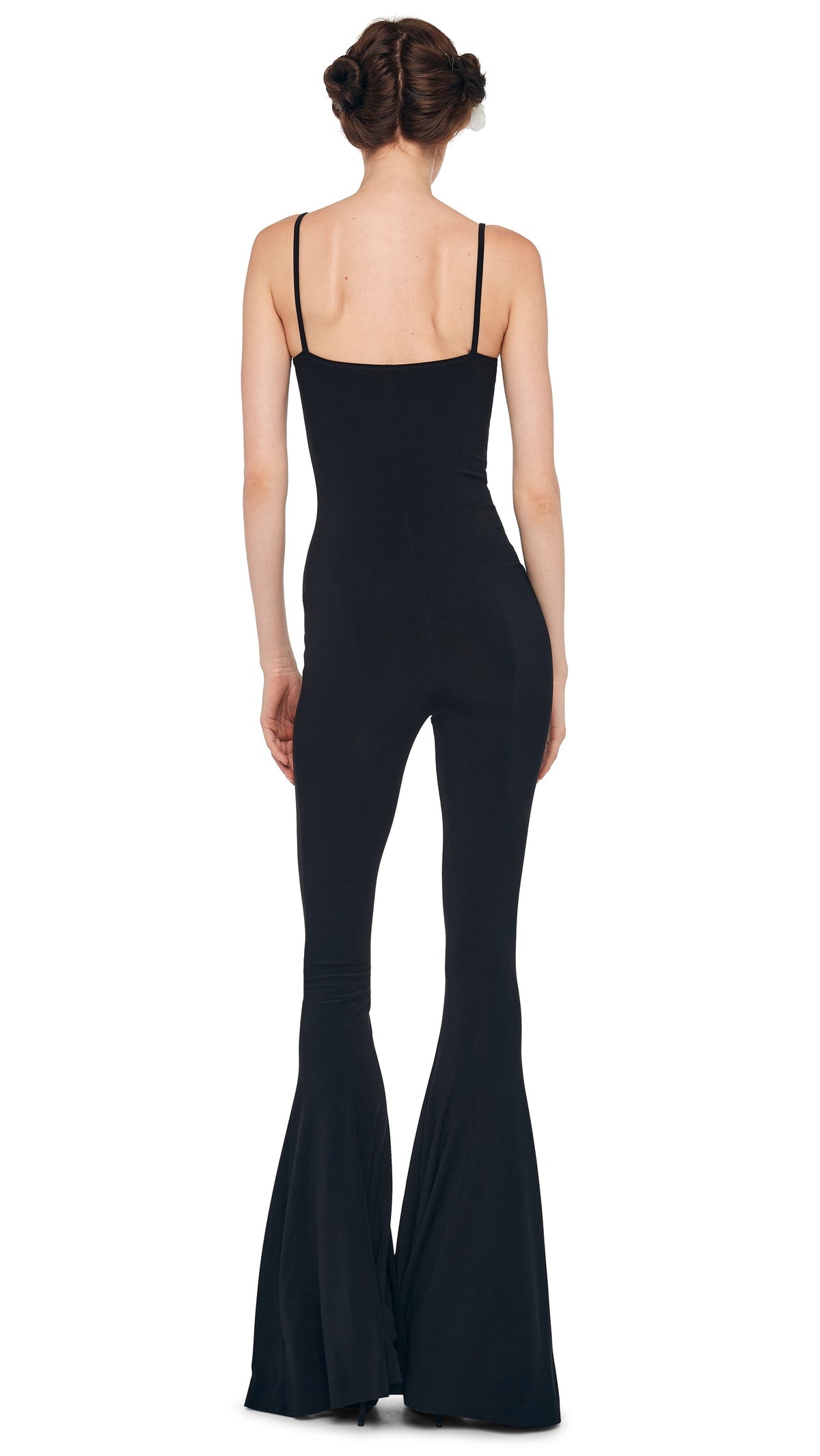 UNDERWIRE FISHTAIL JUMPSUIT Black | Norma Kamali Women