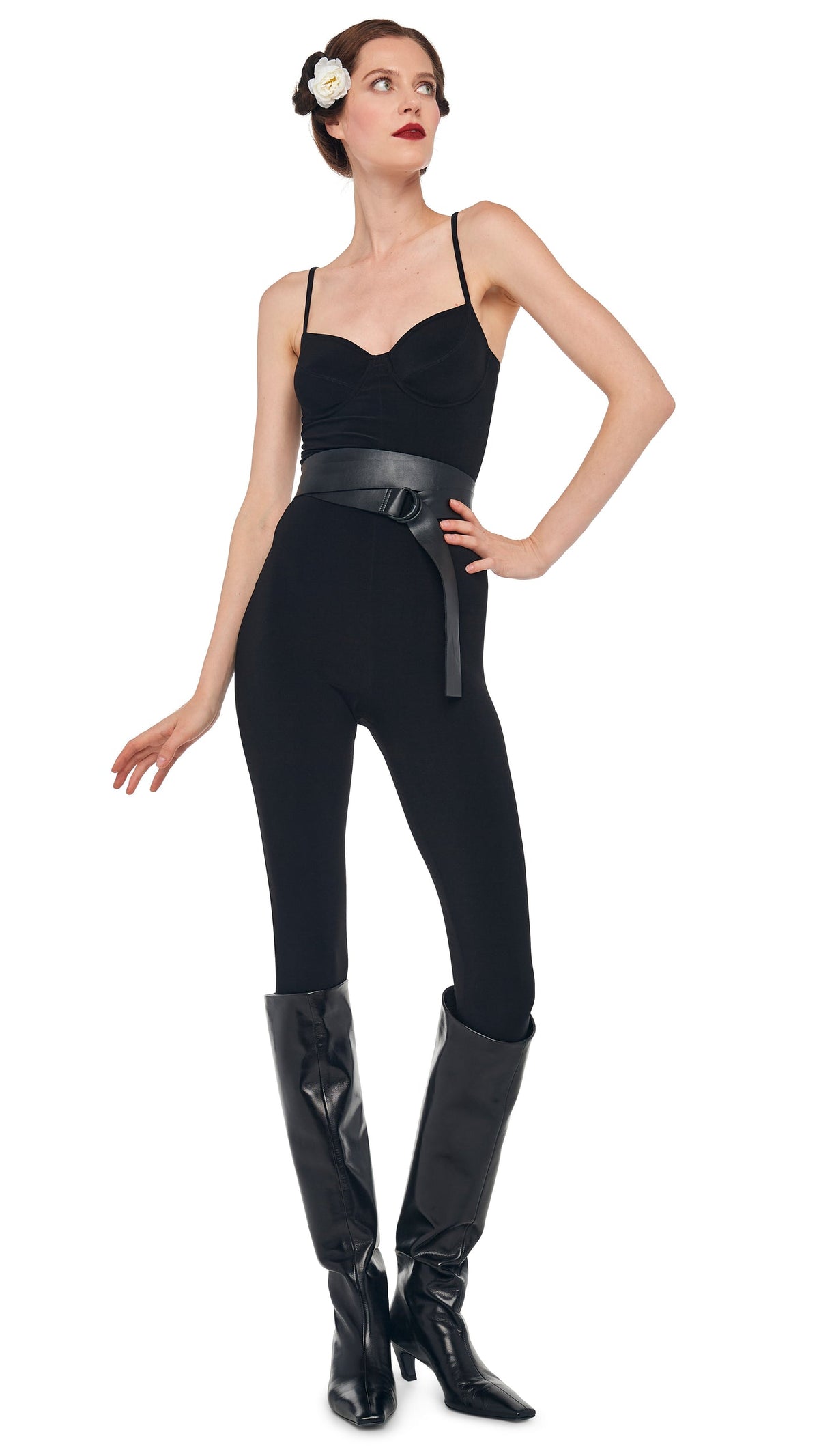 UNDERWIRE CATSUIT Black | Norma Kamali Women