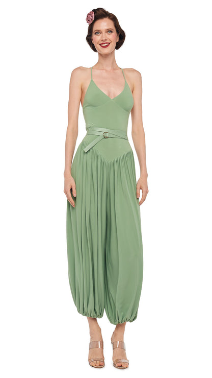 KENNY JUMPSUIT Vintage Green | Norma Kamali Women