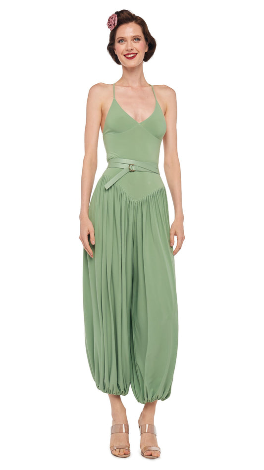 KENNY JUMPSUIT Vintage Green | Norma Kamali Women