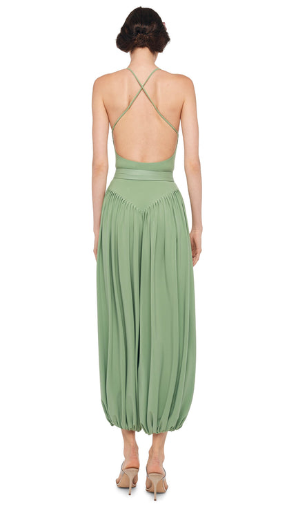 KENNY JUMPSUIT Vintage Green | Norma Kamali Women