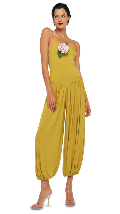 KENNY JUMPSUIT Asparagus | Norma Kamali Women