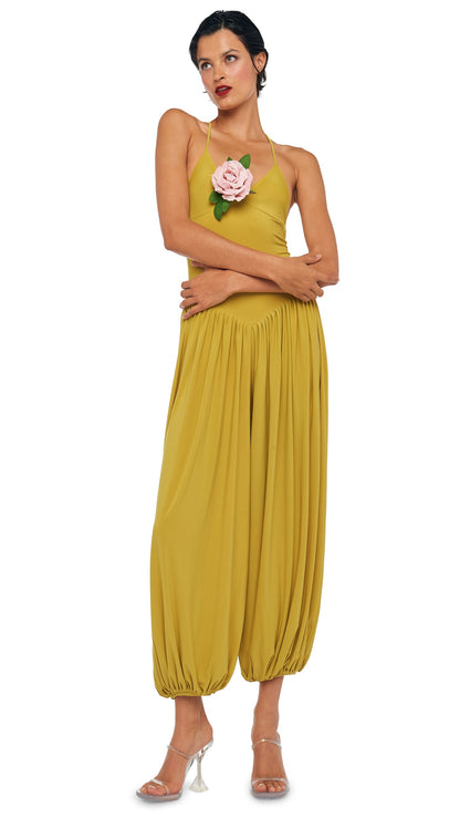 KENNY JUMPSUIT Asparagus | Norma Kamali Women