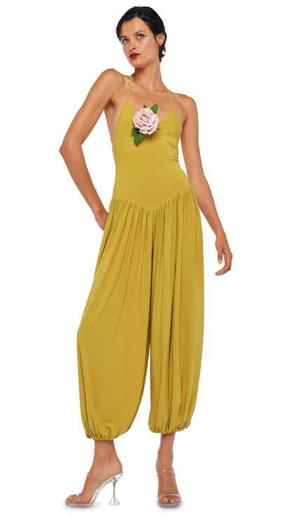 KENNY JUMPSUIT Asparagus | Norma Kamali Women