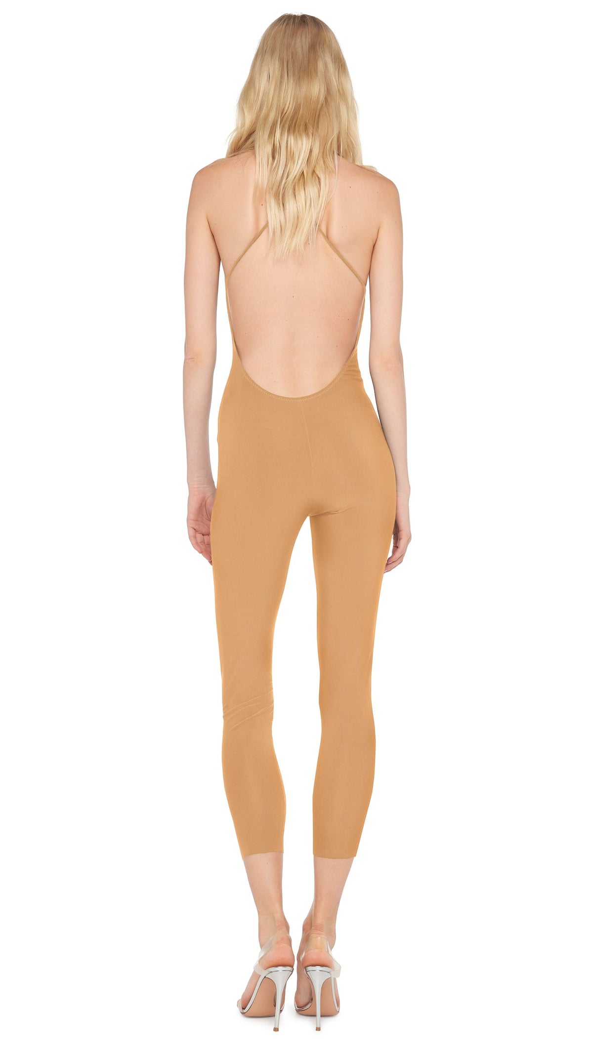 LOW BACK FARA SLIP CATSUIT Nude | Norma Kamali Women