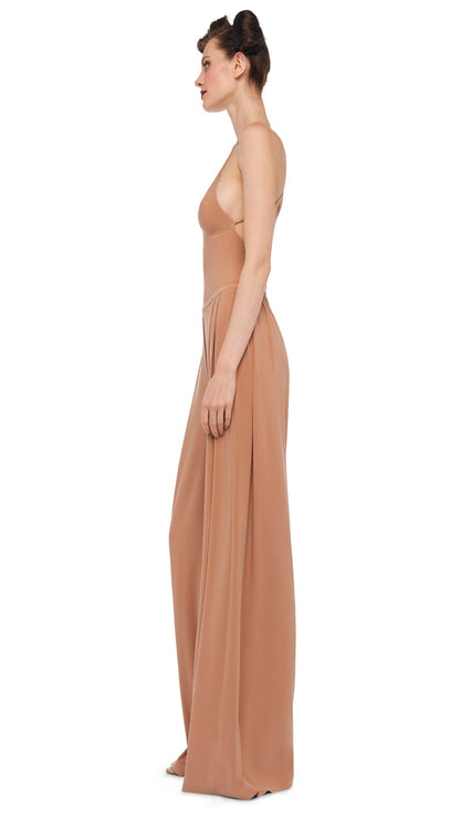 MENS PLEAT PANT Cappuccino | Norma Kamali Women