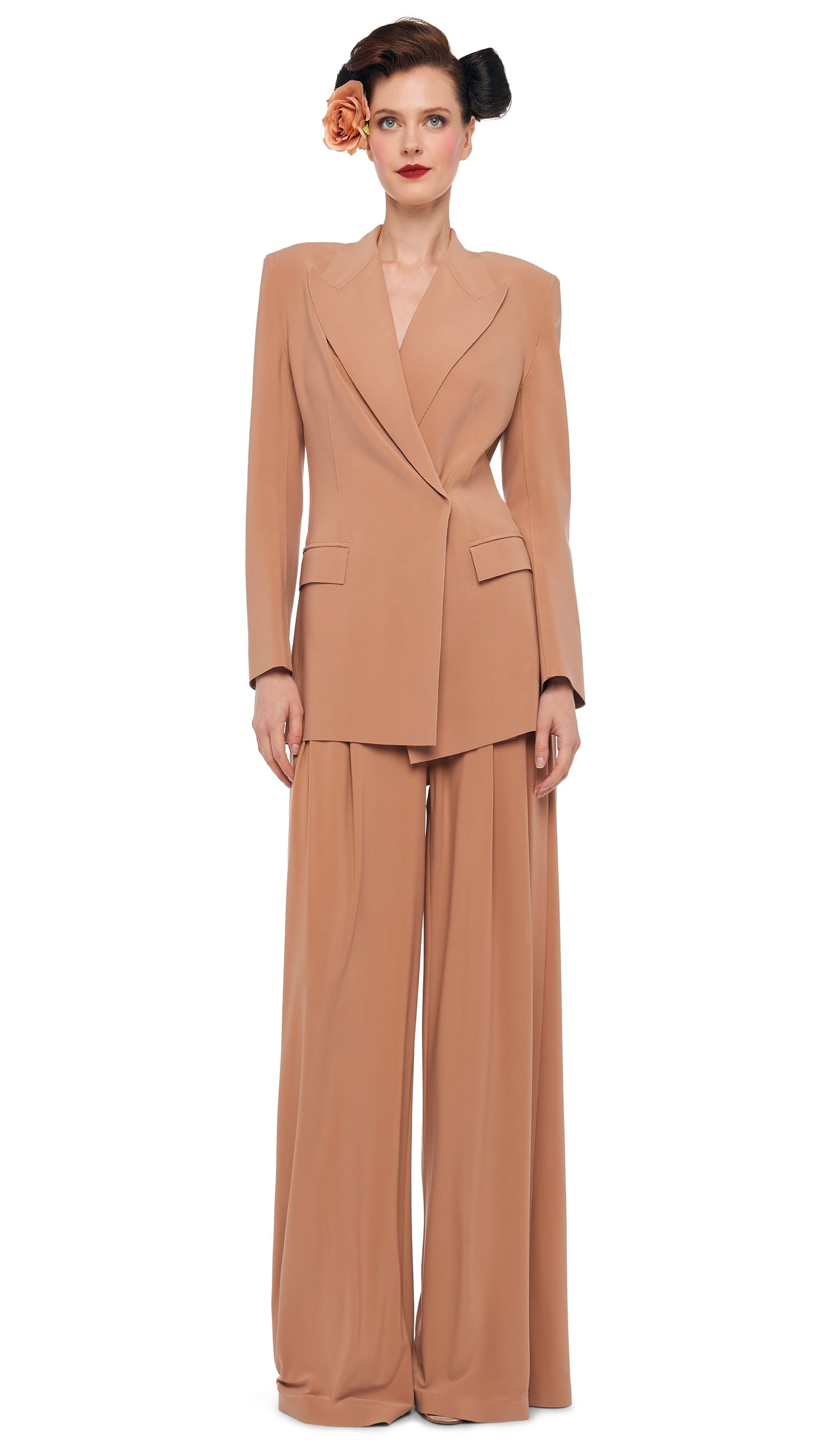 MENS PLEAT PANT Cappuccino | Norma Kamali Women