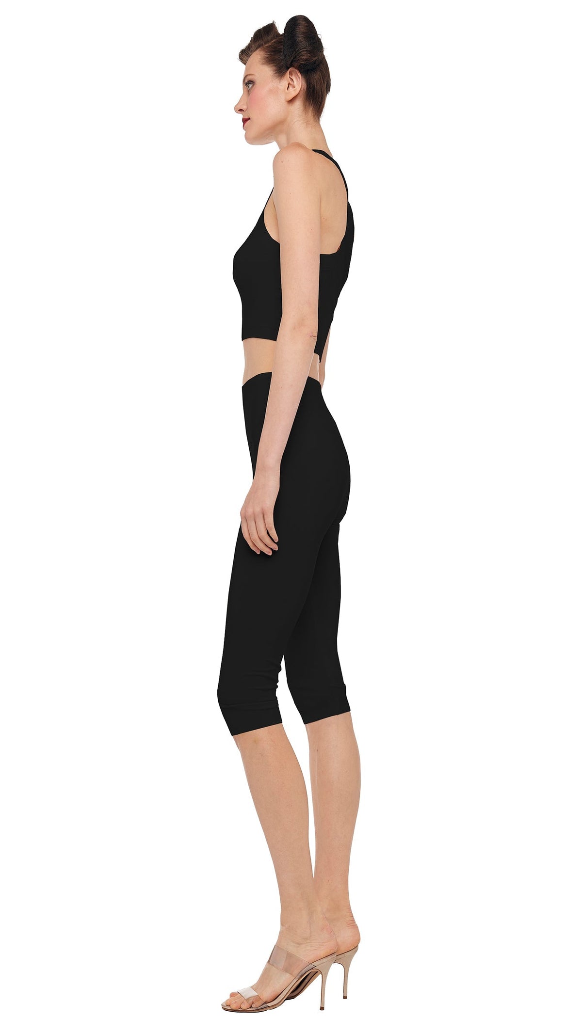 CAPRI LEGGING W/O WAISTBAND Black | Norma Kamali Women