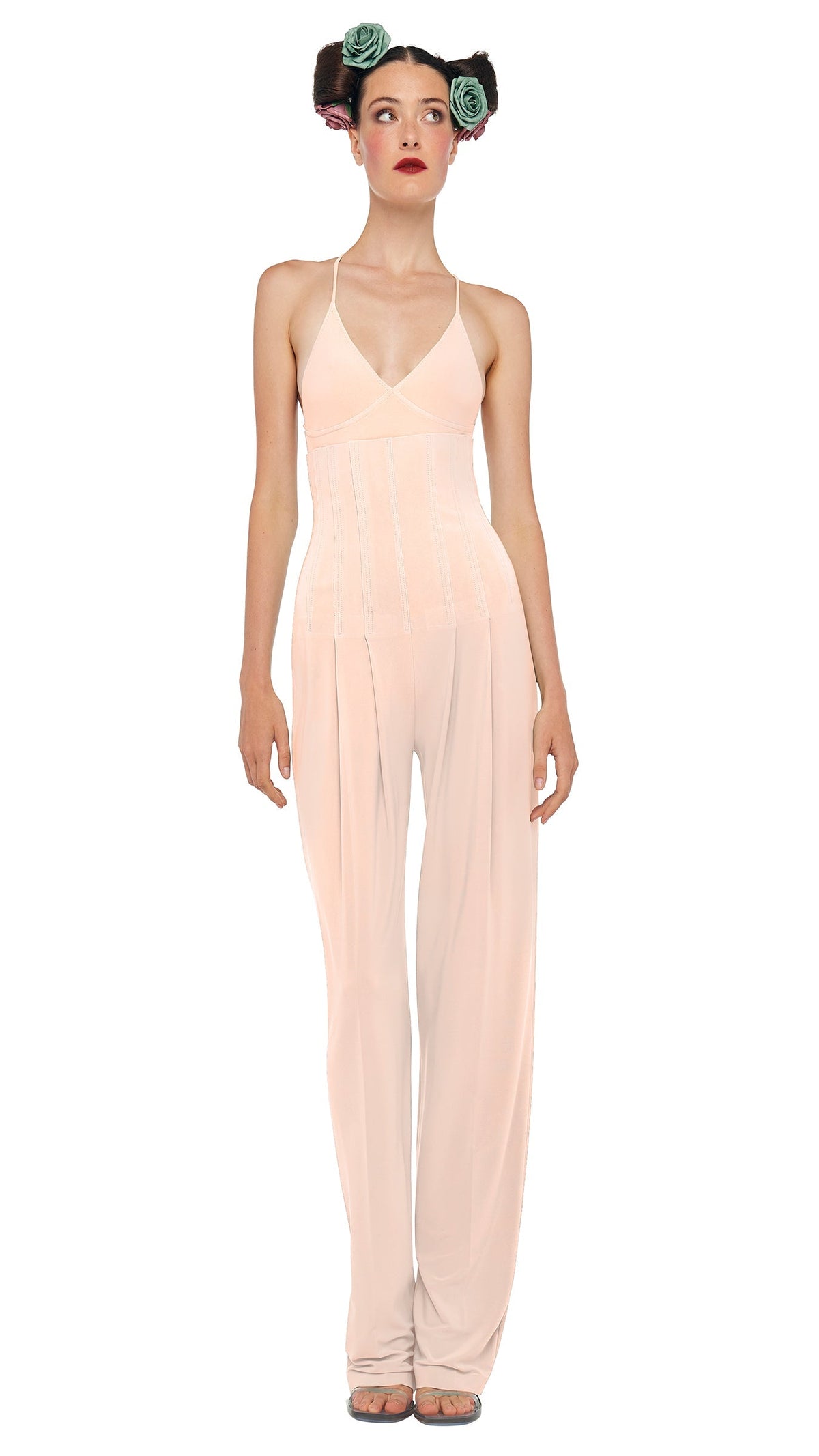 HIGH WAIST TAILORED PLEAT PANT Baby | Norma Kamali Women