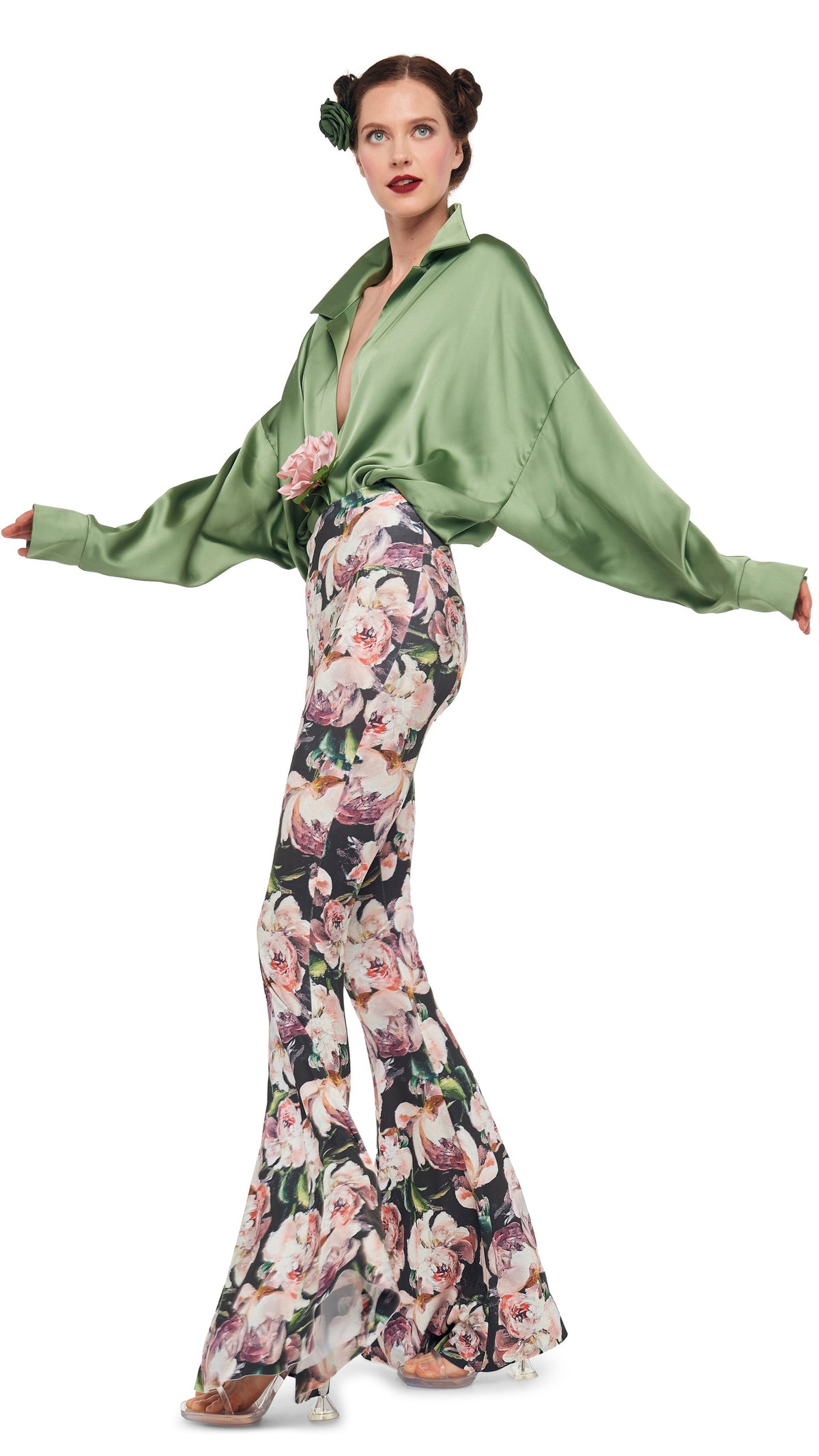 FISHTAIL PANT Peony | Norma Kamali Women