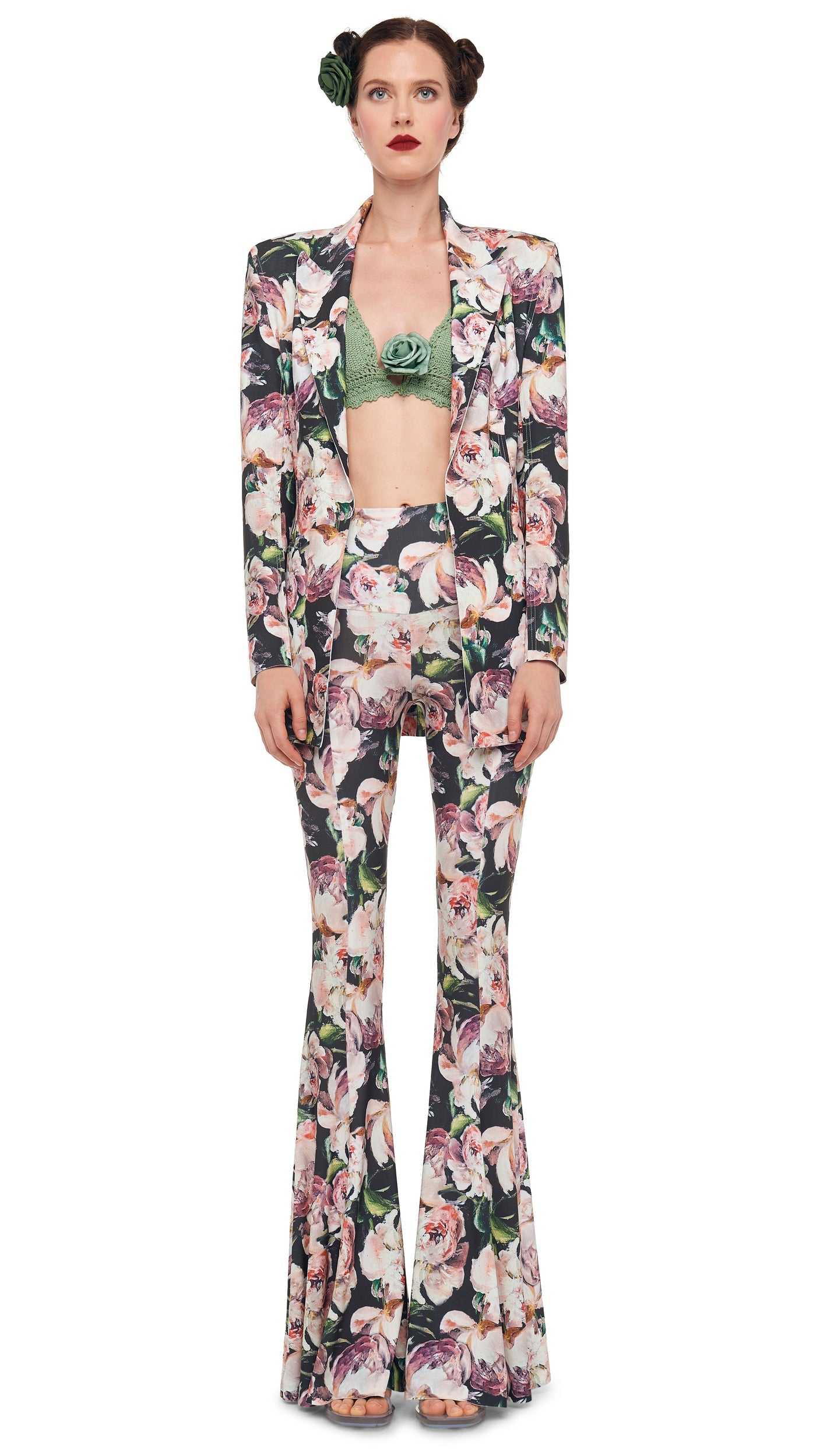 CLASSIC SINGLE BREASTED JACKET Peony | Norma Kamali Women