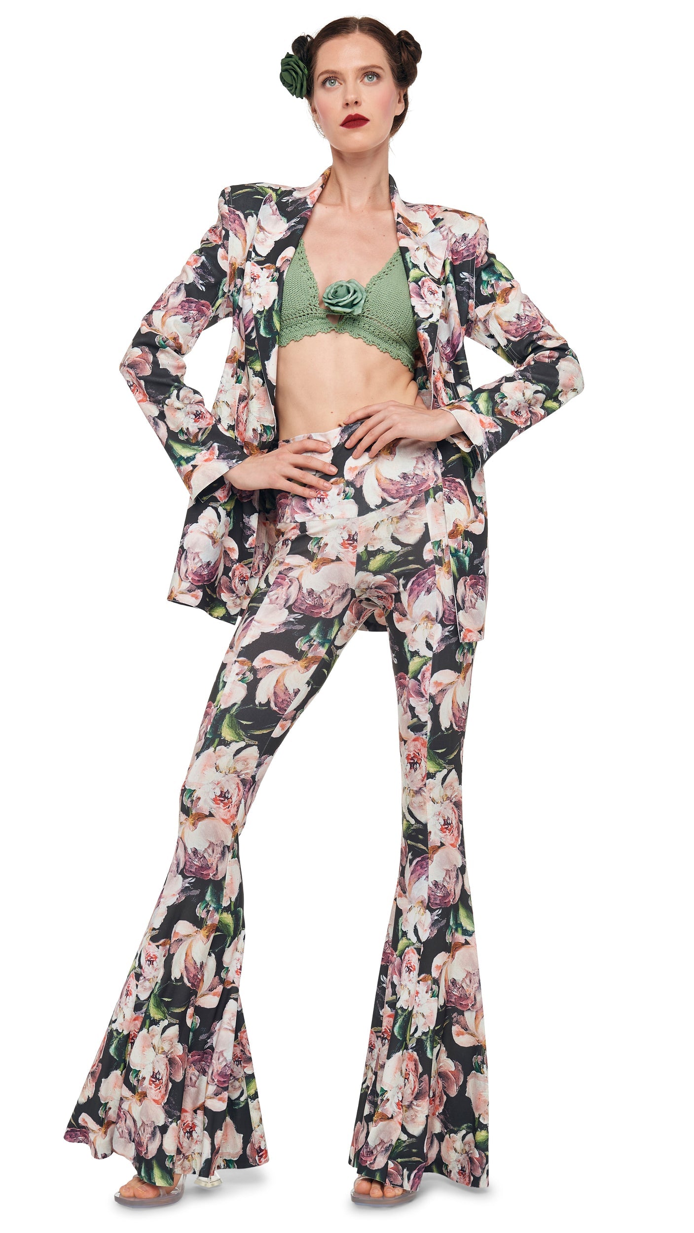 CLASSIC SINGLE BREASTED JACKET Peony | Norma Kamali Women