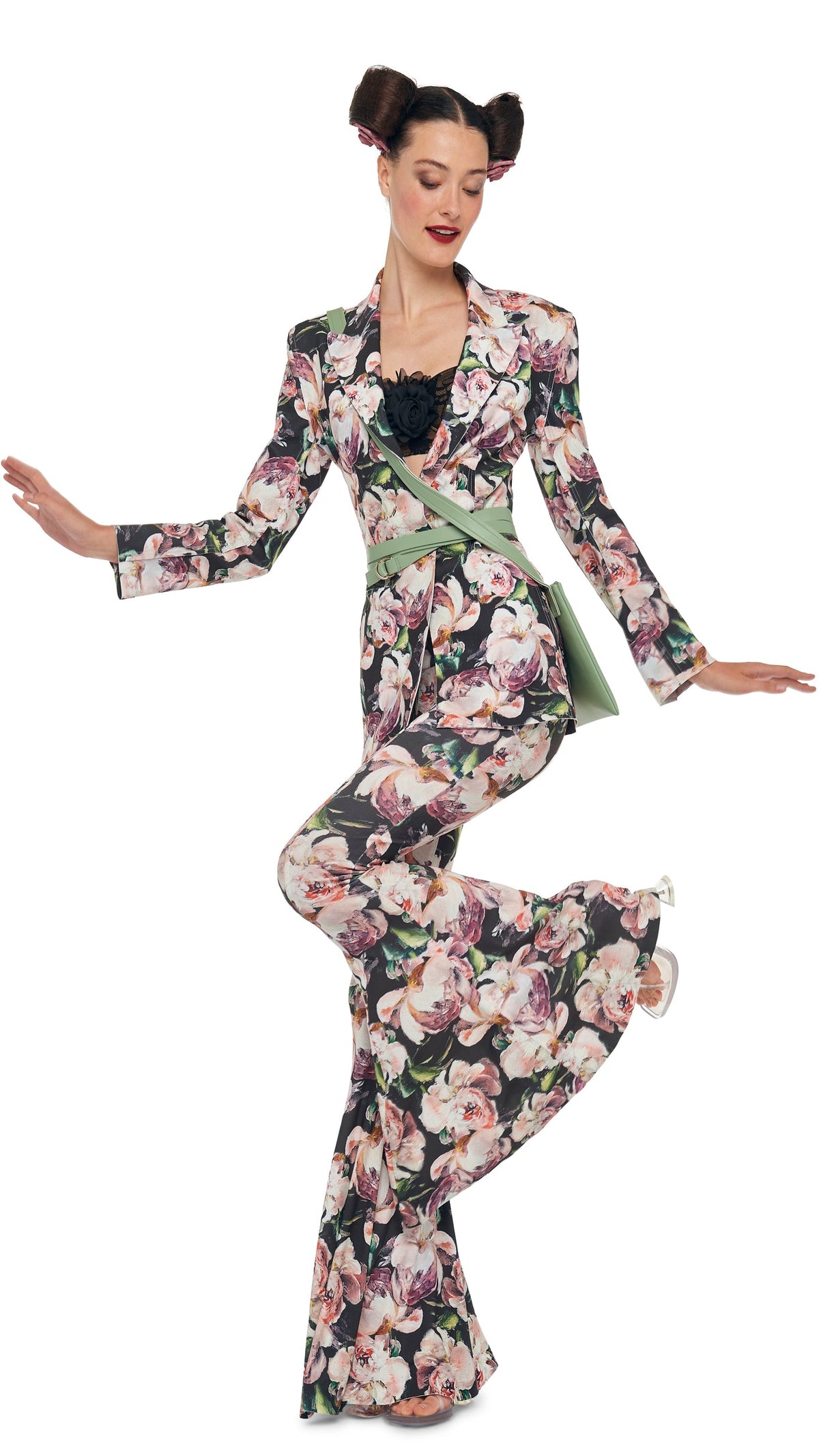 CLASSIC SINGLE BREASTED JACKET Peony | Norma Kamali Women