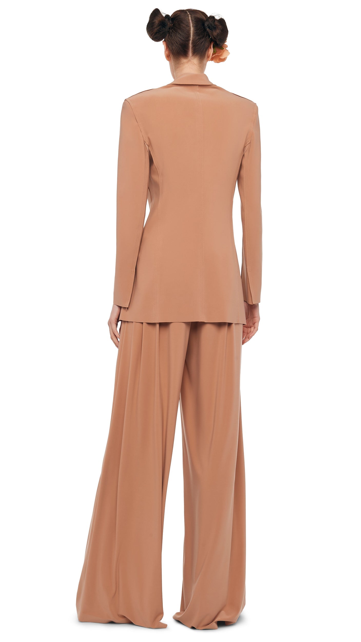 CLASSIC DOUBLE BREASTED JACKET Cappuccino | Norma Kamali Women
