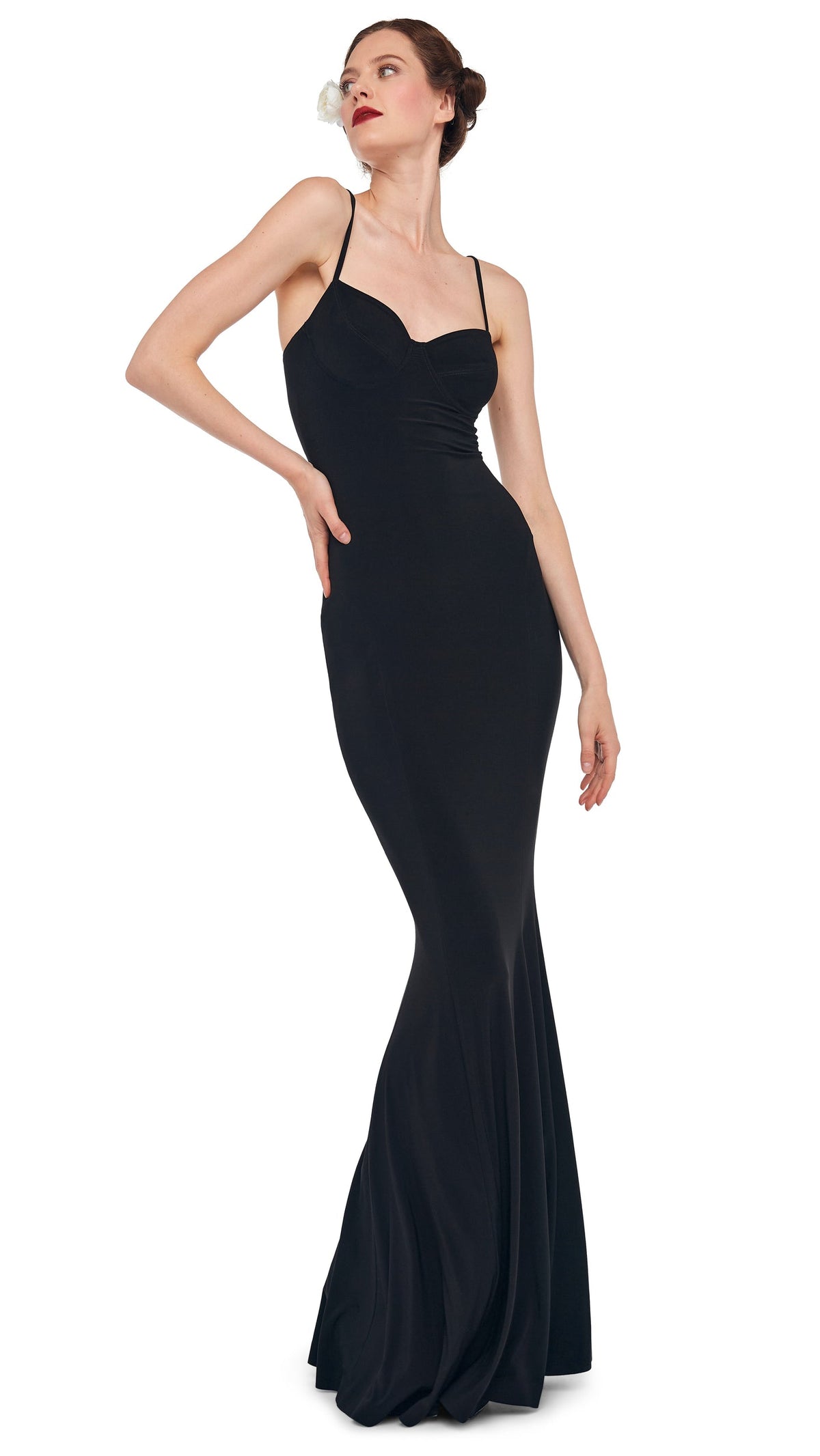 UNDERWIRE FISHTAIL GOWN Black | Norma Kamali Women