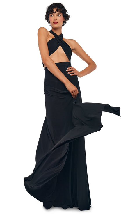 CONVERTIBLE GOWN Black | Norma Kamali Women