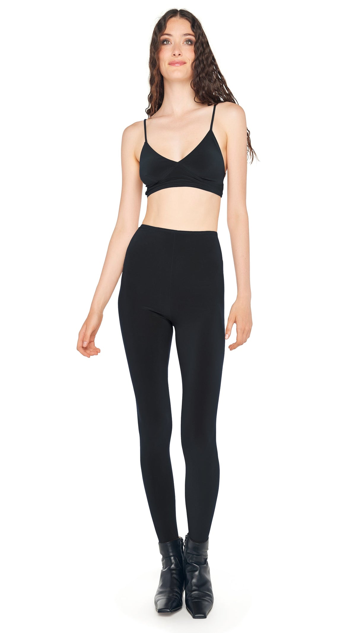 CROPPED SLIP BRA Black | Norma Kamali Women
