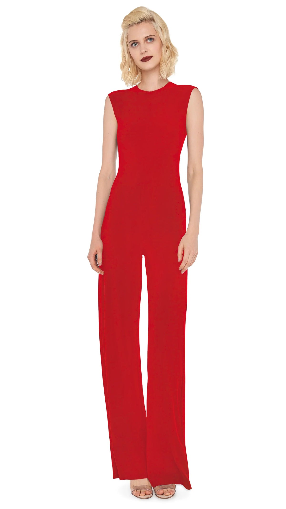 SLEEVELESS JUMPSUIT Tiger Red | Norma Kamali Women