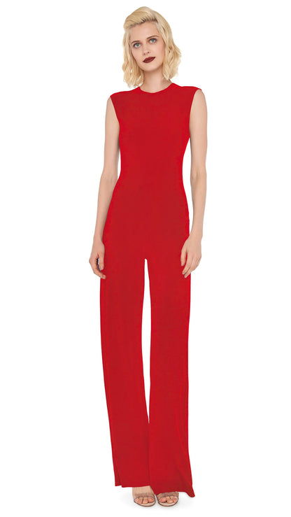 SLEEVELESS JUMPSUIT Tiger Red | Norma Kamali Women