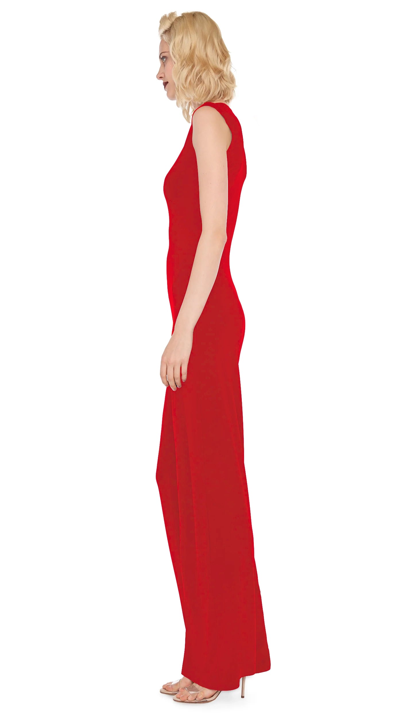 SLEEVELESS JUMPSUIT Tiger Red | Norma Kamali Women