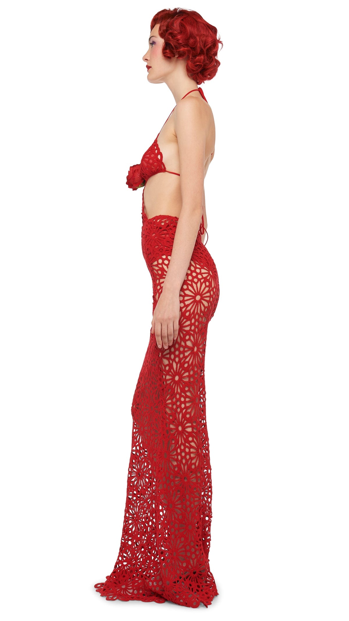 OBIE LONG SKIRT Tiger Red | Norma Kamali Women