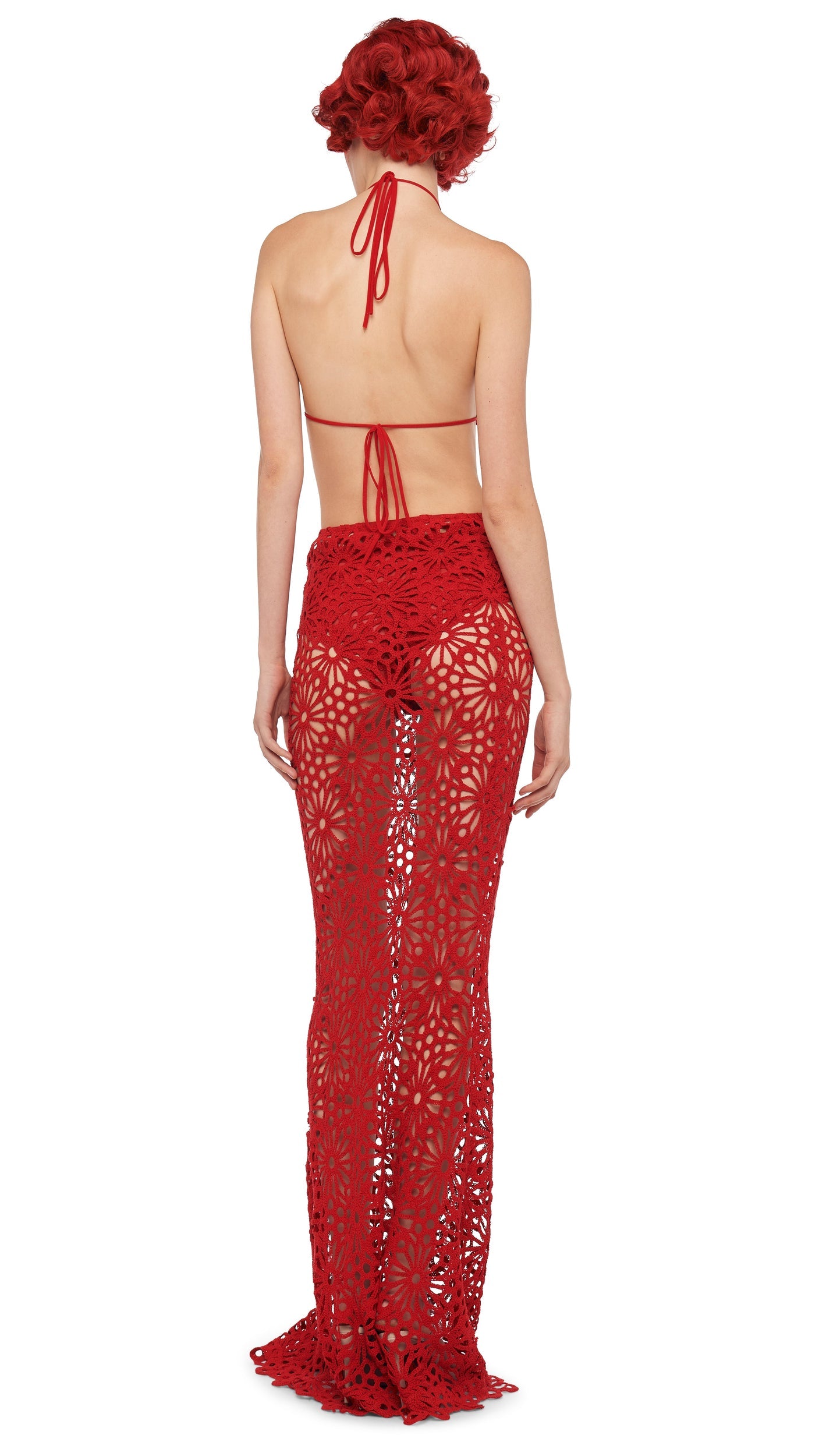 OBIE LONG SKIRT Tiger Red | Norma Kamali Women