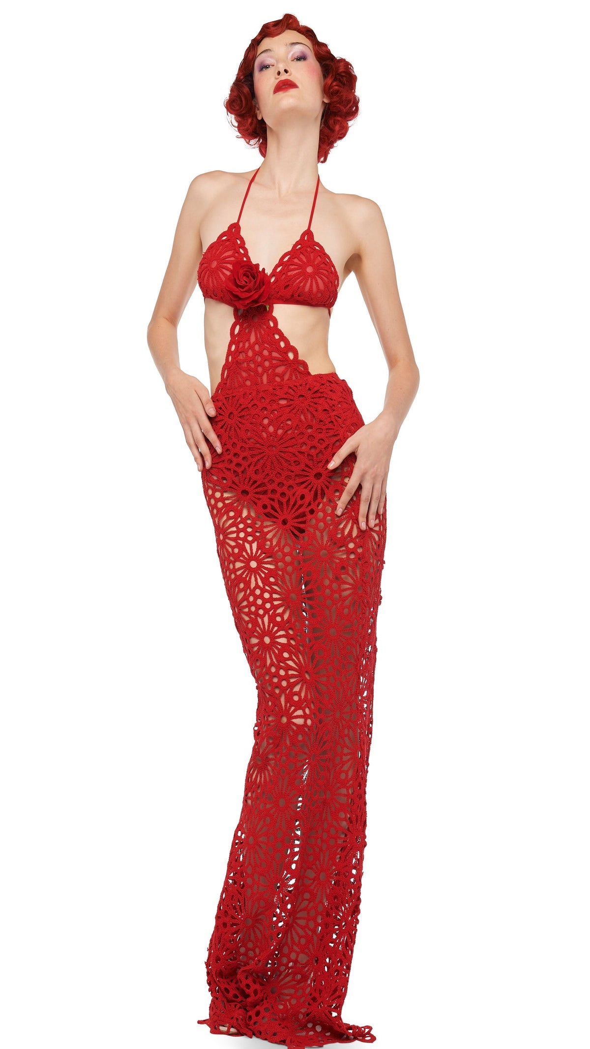 OBIE LONG SKIRT Tiger Red | Norma Kamali Women
