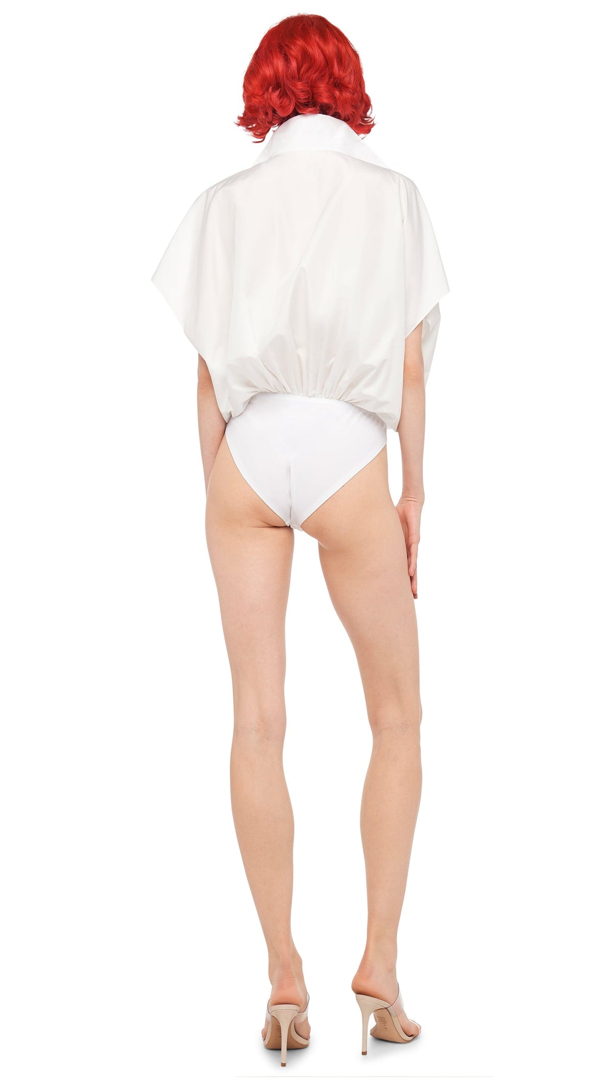 SUPER OS SLEEVELESS BF NK SHIRT BODYSUIT Snow White | Norma Kamali Women